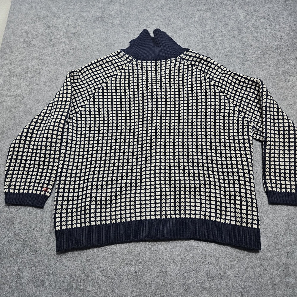 Francis Valentine Blue Natural Archie Cardigan Knit Sweater‎ XL Wool Cashmere - Picture 9 of 16
